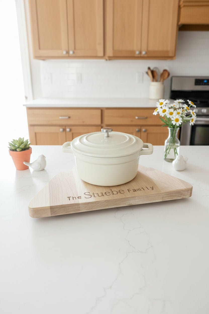 The Summit Rest | Personalized Pine Wood Hot Pad