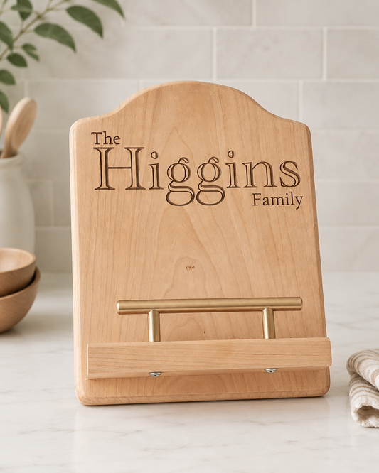 The Heirloom Recipe Stand | Personalized Wooden Cookbook Holder