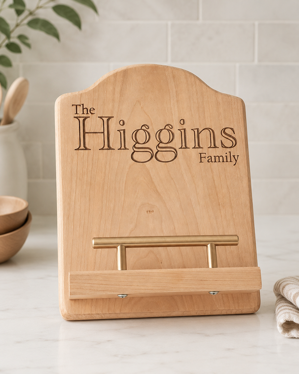 The Heirloom Recipe Stand | Personalized Wooden Cookbook Holder