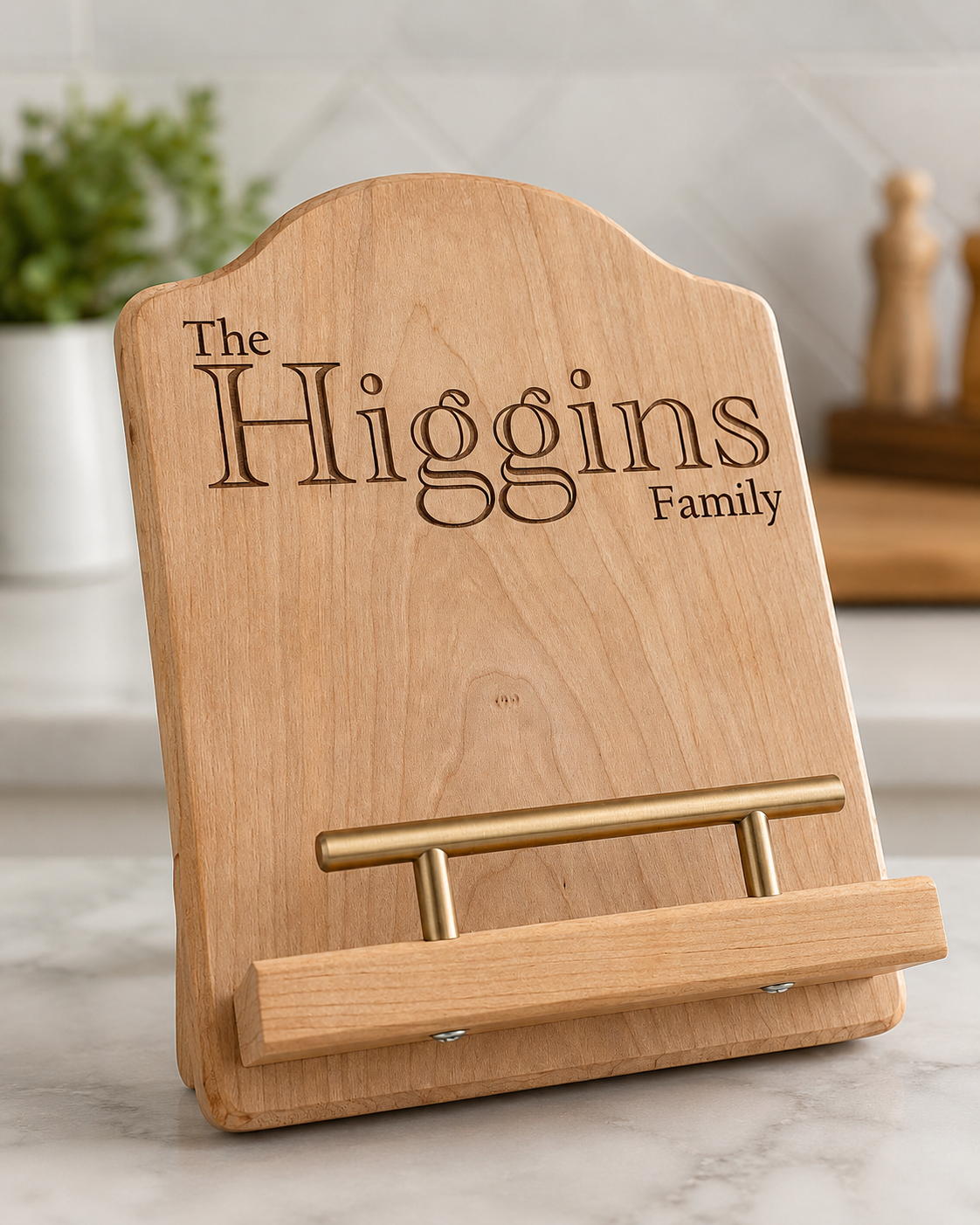 The Heirloom Recipe Stand | Personalized Wooden Cookbook Holder