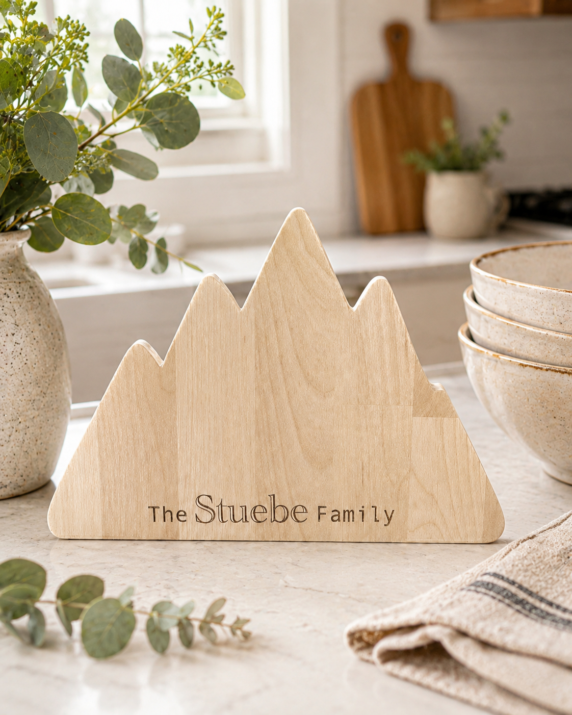 The Summit Rest | Personalized Pine Wood Hot Pad