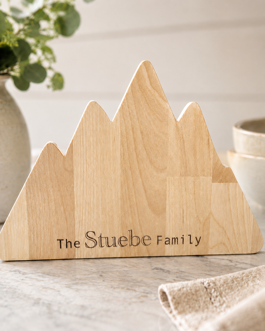 The Summit Rest | Personalized Pine Wood Hot Pad
